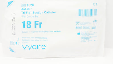 Vyaire T62C AirLife Tri-Flo Suction Cath. 18Fr